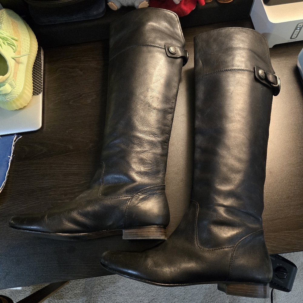 Coach Benita Tall Riding Boots Black Size 9 - Picture 5 of 11